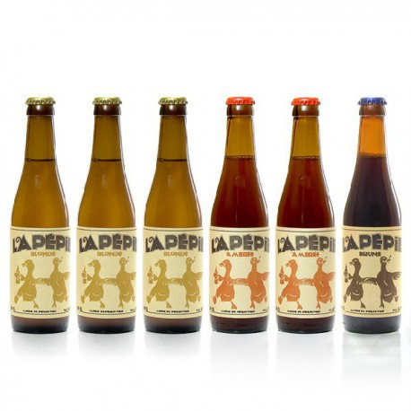 Lot de Bières artisanales du Périgord Brasserie Lapépie 6x33cl Lot de Bières artisanales du Périgord Brasserie Lapépie 6x33cl