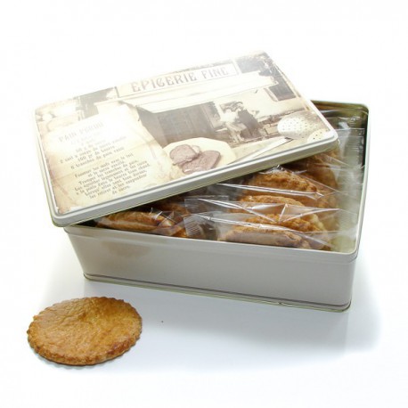Boite à biscuits 20 sablés artisanaux abricot coquelicot 20x50gr soit 1000gr Boite à biscuits 20 sablés artisanaux abricot coquelicot 20x50gr soit 1000gr