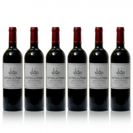 Carton 6 bouteilles de Château les Vieilles Pierres 2010 AOC Lussac-St emilion 75cl Carton 6 bouteilles de Château les Vieilles Pierres 2010 AOC Lussac-St emilion 75cl