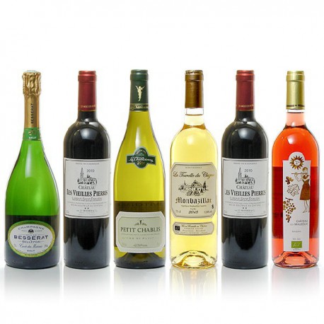 Carton 6 bouteilles Assortiment repas de fêtes 450cl Carton 6 bouteilles Assortiment repas de fêtes 450cl