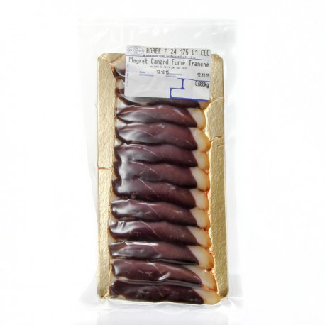 Plaque de magret de canard fume tranche 80g Plaque de magret de canard fume tranche 80g