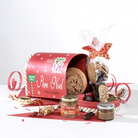 Coffret Noël Enfant, panier garni spécial fête Noël, Traiteur