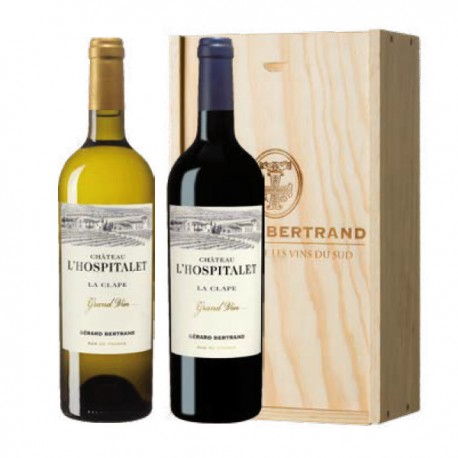 2 Bouteilles Château l'Hospitalet AOP La Clape Rouge et Blanc 2 x 75cl