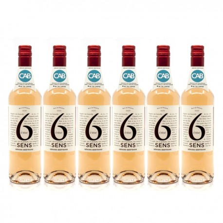 Promotion de 6 Bouteilles Domaine Gérard Bertrand 6ème Sens IGP Pays d'Oc Rosé 2021 6 x 75cl