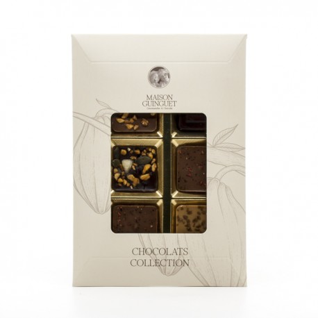 Réglette Assortiment de 6 Chocolats Maison Guinguet Artisan Chocolatier 46g