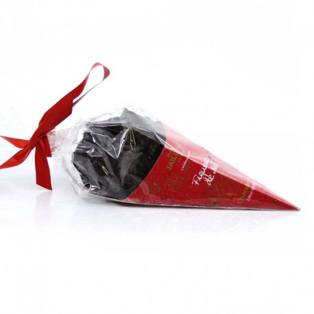 Cornet Chocolat Noir Coeur Orange Festif 65g