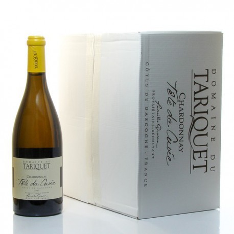 Carton de 6 bouteilles de Domaine du Tariquet Chardonnay Tête de Cuvée IGP Côtes de Gascogne 2013, 75cl