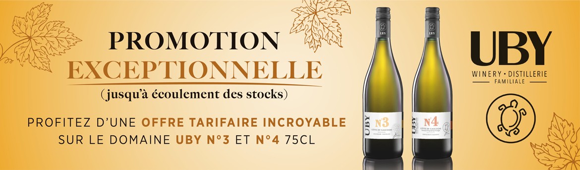 Les meilleurs vins Uby n°3 et Uby n°4 disponibles chez Cellier du Périgord